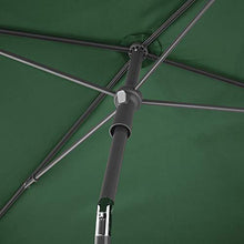 TecTake 800683 - Ombrellone in Alluminio, per Balconi e Terrazzi, Protezione UV 50+, Inclinabile e Regolabile, 200x125x235 cm - Disponibile in Diversi Colori (Verde | No. 403137)