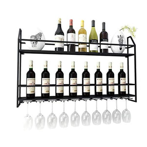 Portabottiglie Bar Decorazioni per la casa Porta Bottiglie Vino Parete, retrò Europeo Scaffale per Vino, per Bar Cucina Decorazione Parete Ristorante, Nero Organizzatore