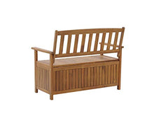 Beliani Panca da Giardino con Vano Contenitore in Legno di Acacia 120 cm SOVANA