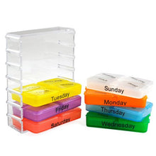 accessotech, porta pillole con i 7 giorni della settimana, Mini scatola per medicine, organizzatore per pillole