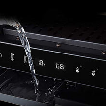 VIY Umidificatore per Sigari, Humidor con Ripiani in Legno di Cedro, 16-22°C, Touch Display Digitale, 38 Db, Illuminazione A LED, 70L, Nero