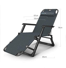 YVX Garden Chair - armchairs with Blue Cushions deckchair Recliner for Patio Chairs, Camping, Beach, Bridge