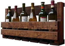 Scaffale Legno Porta Vino Portabottiglie Per Vino Pratico Scaffale Per Bottiglie Di Vino- Portabottiglie Da Parete, Porta-Calice Creativo Per La Casa, Per La Cucina E La Decorazione Del Bar