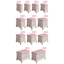 Comodini Comodino da Letto Mini Comodino Ad Angolo Comodino Slim Cabinet Cassetti Blocchetto for Stoccaggio del Comodino Camera da Letto (Color : Pink, Size : 38 * 35 * 53cm)