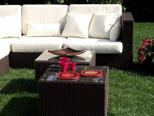 H inHouse srls Coppia di Poltrone Dallas Centrale, con Cuscini, Color Marrone, Mis. 91 x 70 x 71 cm