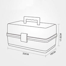 ZUJI Scatola medicinale a 3 strati, grande organizer per medicinali, custodia per il primo soccorso, 33 x 18 x 17,5 cm