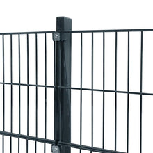 taofuzhuang Set 3 Pannelli di Recinzione 6 m Grigio Antracite con Pali Altezza 2 m Articoli di ferramenta Barriere e recinzioni Pannelli per recinzioni