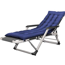 SHUAIIJUAN Sedia per il tempo libero domestico s pieghevole regolabile Sedie reclinabile patio con giardino Tempo libero all'aperto Indoor Sedie a sdraio Yard Lettino con cuscino Max.200kg - Blu