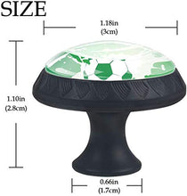 Calcio Doodle Calcio Verde Pomelli per Porta Set di 4 Pomelli per Mobili Manopole per Cassetti Cucina Armadio Vetro