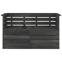 vidaXL Divano da Giardino 2 Posti su Pallet Grigio Scuro Massello Pino