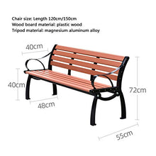 ZXF- Panchina da Giardino, Sedia da Giardino A Prova di Intemperie, Mobili da Esterno da 120 Cm / 150 Cm, Perfetta per Portico Anteriore, Patio, Terrazza, Balcone O Cortile