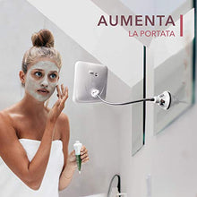 Fancii Specchio Ingranditore Flessibile 10x con Luce LED e Ventosa Potente - Specchio da Trucco Illuminato con Collo di Cigno - Specchio Cosmetico da Bagno (Mira +)
