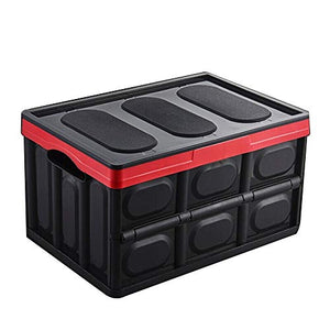 DHTOMC Contenitore da Giardino Esterna Impermeabile Storage Box Moving Box Folding Organizzatore Strumento con la Copertura for Cortile Giardino Box (Color : Black, Size : 30L)