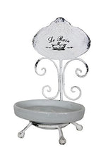 Keyhomestore-Portarotolo da Bagno in Ceramica Linea Le Bain - 19x10x40 cm
