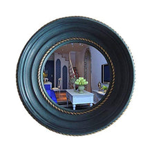 Specchio da bagno Vanity a parete in resina americana, specchio da trucco rotondo (Colore: blu) JoinBuy.R
