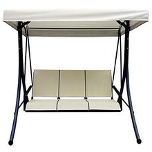 VERDELOOK Amalfi, Dondolo a 3 posti, Struttura in Acciaio, 178x113x165 cm, Beige