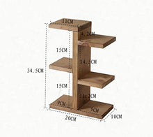 ZYLE Decorazione a 3 Ripiani in Legno massello con 3 Ripiani for Fiori Flower 20 * 10 * 34,5 cm