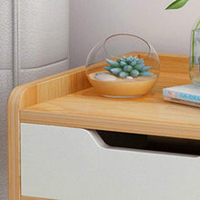 LICHUAN Tavolino moderno comodino comodino con cassetto portaoggetti e legno massello a 4 gambe per soggiorno, camera da letto, comodini e comodini, facile da montare.