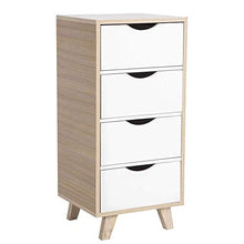 Attrezzatura Armadio portaoggetti Wghz Cassetto in Legno Comò Armadio da Terra Comodino Moderno Tavolo Divano con 4 cassetti per Bagno Cucina Soggiorno Home Office Bianco 14x13x31 Pollici (4 Ripiani)