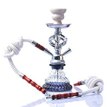 Tabacco Narghile, Narghilè Portatile di Piccole Dimensioni con Narghilè Portatile con Doppi Tubi in Ceramica Sapori di Tabacco Ciotola Tenaglie di Carbone Accessori Chicha Narguile