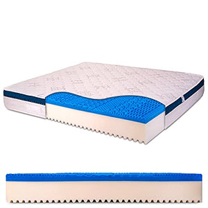 INmaterassi Materasso Matrimoniale memory gel 6 cm, alto 25 cm con bayscent neutralizer, Antimuffa, Ortopedico - Dolce Sonno 160 x 190 cm (matrimoniale) - Presidio Medico Sanitario n.1392037/R