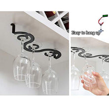 Porta Bicchieri Vino Portabicchieri Sospeso Supporto per Bicchiere di Vino sotto Il Design del Mobile per L'organizzazione e La Conservazione della Cucina 24,4 X 4,7 X 2 Pollici