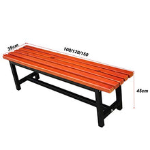 DCCYZ-YJ Sedia da Giardino Giardino Steel Frame Chair Patio Banco del Giardino Veranda Sedia da Giardino Bench (Size : L100CM*W37CM*H45CM)