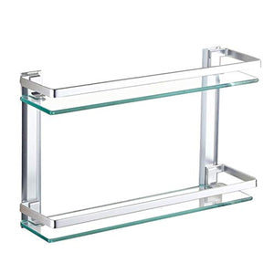 Mensola da bagno, mensola portaoggetti - 2 piani Bagno montaggio a parete doccia Caddy alluminio dello spazio rack di stoccaggio for il bagno accessori for la cucina con partizione portasciugamani da