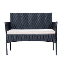WYLZLIY-Home Set Mobili da Giardino Set Mobili da Esterno Giardino All'aperto Mobili in Rattan Bistrot Bistro Set da 4 Pezzi Patio Weave Companion Sedge Set Tavolo per Giardino Balcone Terrazza