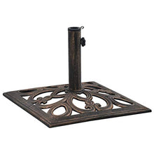 vidaXL Base per Ombrellone con Adattatore Regolabile Portatile Stabile Robusta Elegante Stand Supporto Sostengo Parasole Bronzo 12 kg 49 cm in Ghisa