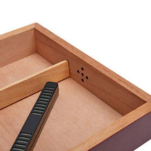 DPLQX Caja de cigarros, Finestra di Vetro Trasparente Durevole Buona Tenuta Portatile humidor per sigari ammezzati Risparmia Spazio Viaggi e trasporti,Brown_260x223x65mm/10x9x3in