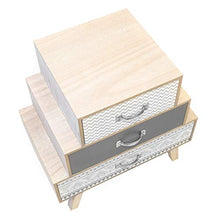 Suarez Indira C1 Mobile Multiuso, 50x30x51,7 H cm, Rovere, Nero, Fantasia, Melamina