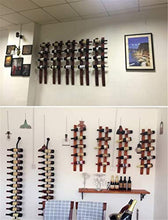Classico Retro Montaggio a Parete in Metallo Wine Rack Bottiglia Legno Mensola for ristoranti, Bar, Quotidiano Home Furnishings (Hold 6 Bottiglie) Lunghezza: 110 Centimetri