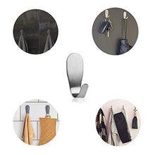 EasyULT 12 Pezzi Appendini per Termoarredo in Acciaio Inossidabile, Ganci Portasciugamani Autoadesivo, Bagno Appendere Adesivi per Asciugamani Impermeabile, per Bagno Cucina(Argento)