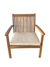 REDI GROUP Set da Giardino in Legno di Acacia, 4 Pezzi 2 Poltrone 1 Divano 1 Tavolo, Interamente in Legno di Acacia con Finitura ad Olio, Cuscini Écru, Design Elegante per Giardino, Piscina, Terrazza