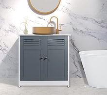 EUGAD Armadietto Sottolavabo Mobiletto sotto Lavandino per Bagno con Due Ante in Legno 0117WY