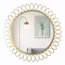 XLY Specchio d'ingresso Bagno Bagno Specchio Decorativo della Parete Wall Hanging Specchio Rotondo Specchio Camera Ferro battuto Lavandino Specchio