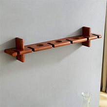 KEWEI JJ - Supporto da Parete per Bottiglie di Vino e Bicchieri in Legno Naturale, da Appendere a Testa in Giù, con calici da Parete, 81 cm, carico Massimo 15 kg