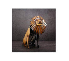 FAGavin Portabottiglie Lion Scaffale for Vino Scaffale for Vino Scultura in Metallo Artigianato Decorazioni for la casa, Giallo