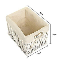 Dongyd Comodino, Set di 2 Lucido Comodino Bianco Dresser con 1 cassetto e 1 Cesto Rattan for Camera da Letto