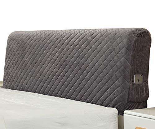 HDGZ Copertura per Testiera per Letto Europeo Copertura per Testiera per Letto Lavabile Copertura Decorazione Camera Letto Antipolvere Cover (Color : Gray, Size : 200 * 60cm)