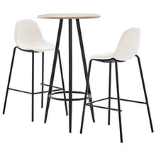UnfadeMemory Set da Bar Set di mobili per Cucina, Giardino 3 pz in Tessuto Crema