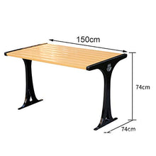 Panca da giardino per esterni, Panchine per portico con doghe in plastica resistente alle intemperie Panca da balcone con struttura in alluminio pressofuso resistente alla ruggine e resistente