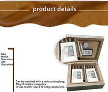 Humidor per sigari da tavolo, umidificatori da viaggio, scatola di immagazzinaggio per sigari e cedro Design ben sigillato con stoccaggio a 2 zone e guarnizione umida, per umidificazione di sigari