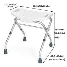 Sgabello da doccia pieghevole in 3 posizioni, altezza regolabile, con maniglie incorporate, per anziani handicap disabili, panca da bagno antiscivolo Maximum15