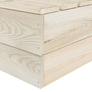 FAMIROSA Set Divani da Giardino su Pallet 6 pz in Legno Abete Impregnato-3723