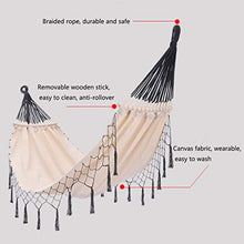 Amaca da Campeggio Giardino Canvas Amaca Beige esterna del giardino della nappa Amaca brasiliana Macrame tessuto battente Bed Net appeso grandi Chair Lounger for Beach, patio, veranda, 200 x 100cm Por