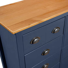 vidaXL Credenza Hill Grigia 130x37x80 cm Legno Massello di Pino
