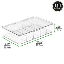 mDesign Porta Medicine – Contenitore plastica Senza BPA impilabile con Coperchio per medicinali – Cassetta Pronto Soccorso a 5 Scomparti per unguenti, Medicine, ECC. – Set da 2 – Trasparente