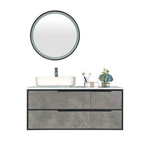 YLiansong-home Mobile da Bagno Specchio Mobile in Legno per Lo Specchio Intelligente Vanity toletta combinata per Il Bagno Set di armadi per lavabo da Bagno (Color : Gray, Size : 50x120x85cm)